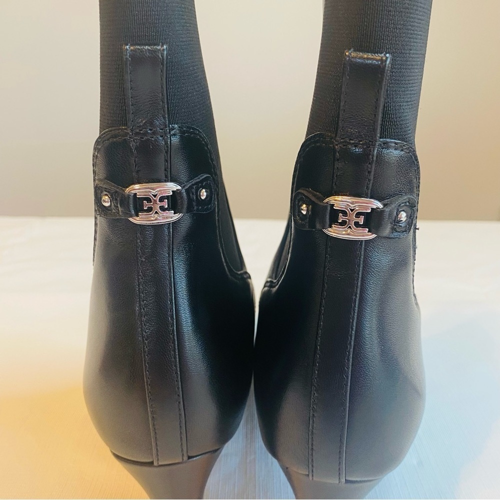 Sam Edelman Sleek Black Heeled Boots - Picture 3 of 7